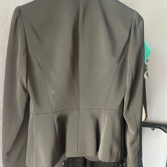 VS suit jacket in black.  Ties with bow. Very chic with clean lines. - Picture 2 of 4